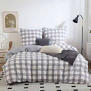 Rylee Grey Check Seersucker Quilt Cover Set – Queen