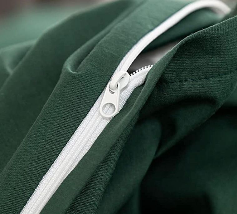 Hudson Reversible Quilt Cover Set – Green & Grey – King