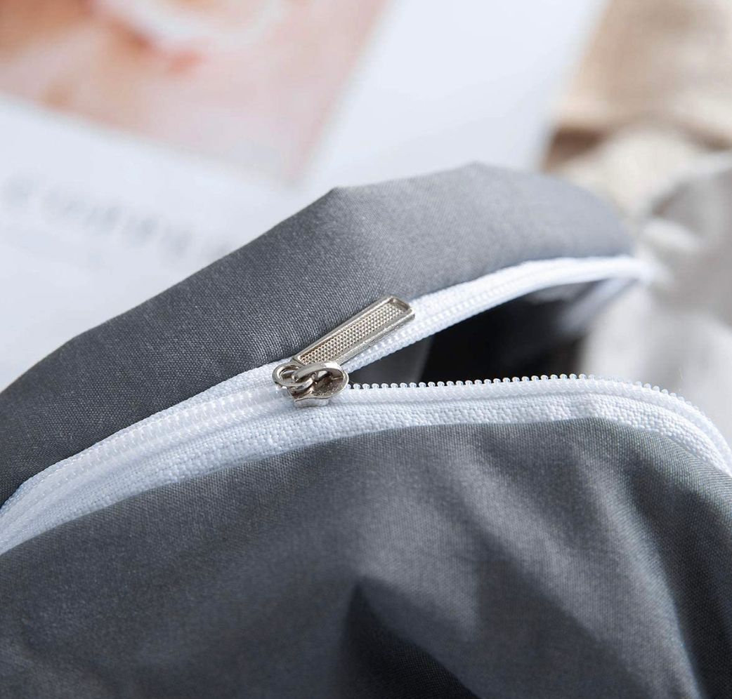 Arlo 1000TC Reversible Quilt Cover Set – Grey – Super King