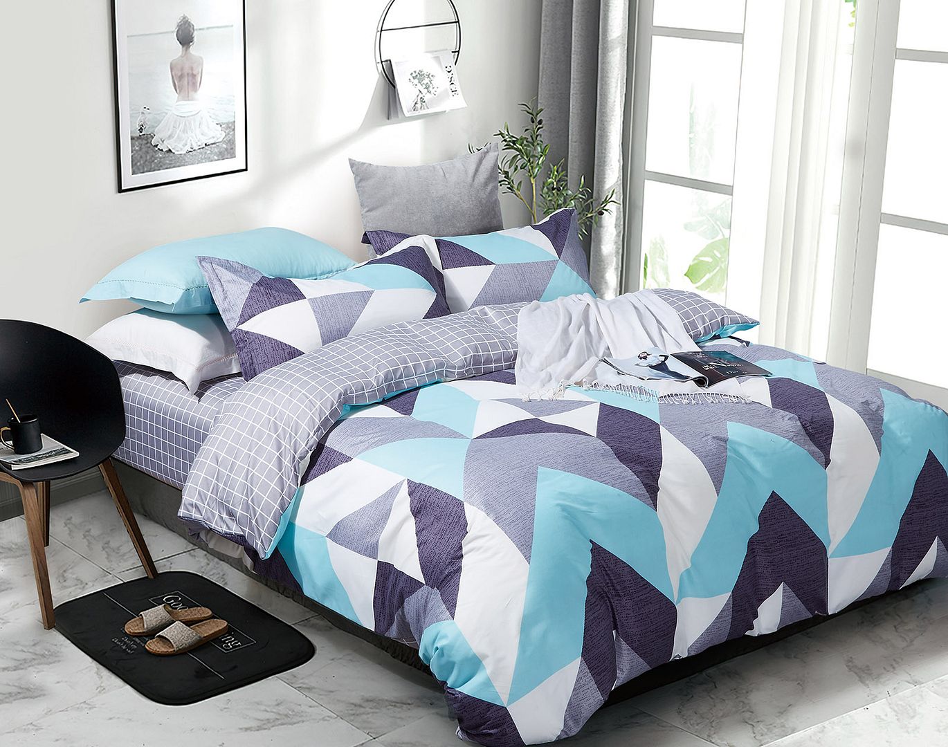 Kian Duvet Quilt Cover Set – Multi – King
