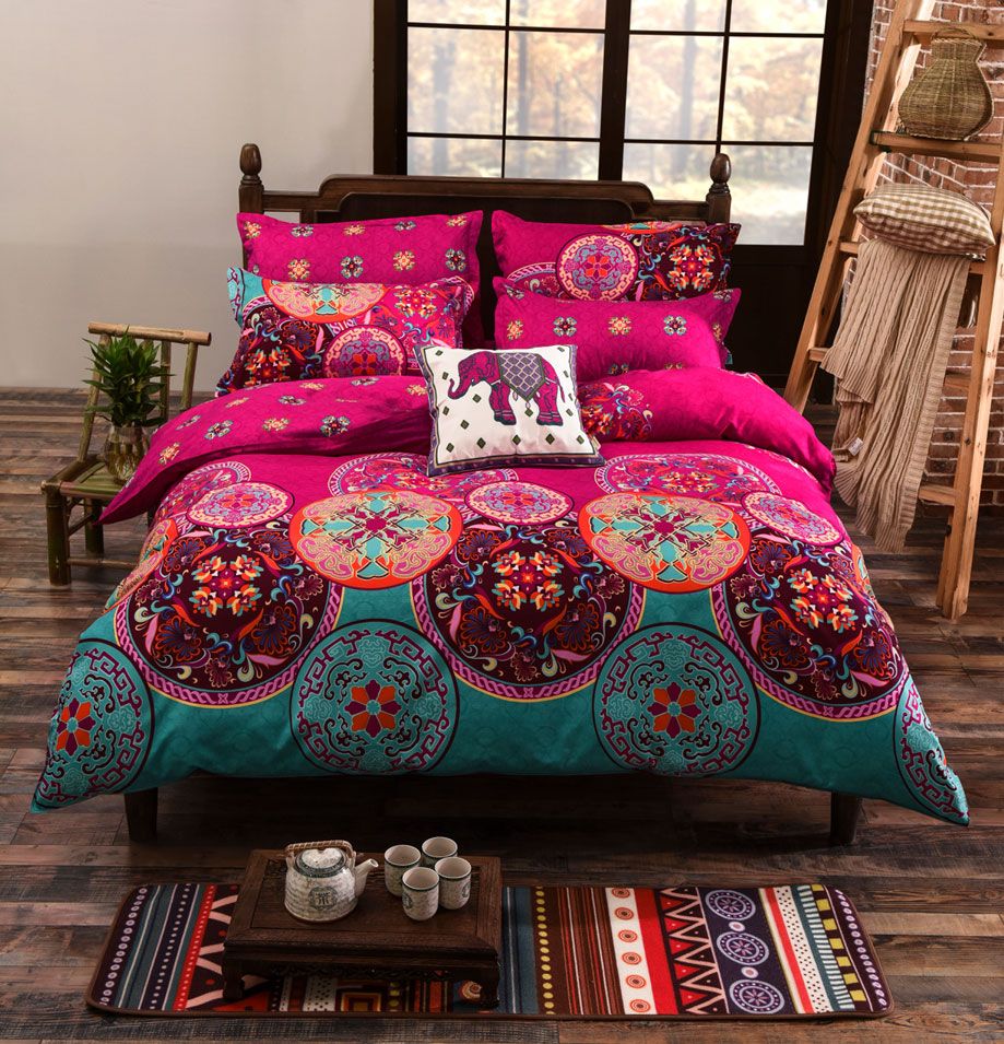 Mandala Quilt Cover Set – Multi – Queen