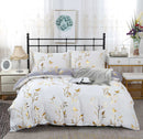 Reversible Design White Duvet Quilt Cover Set – Queen