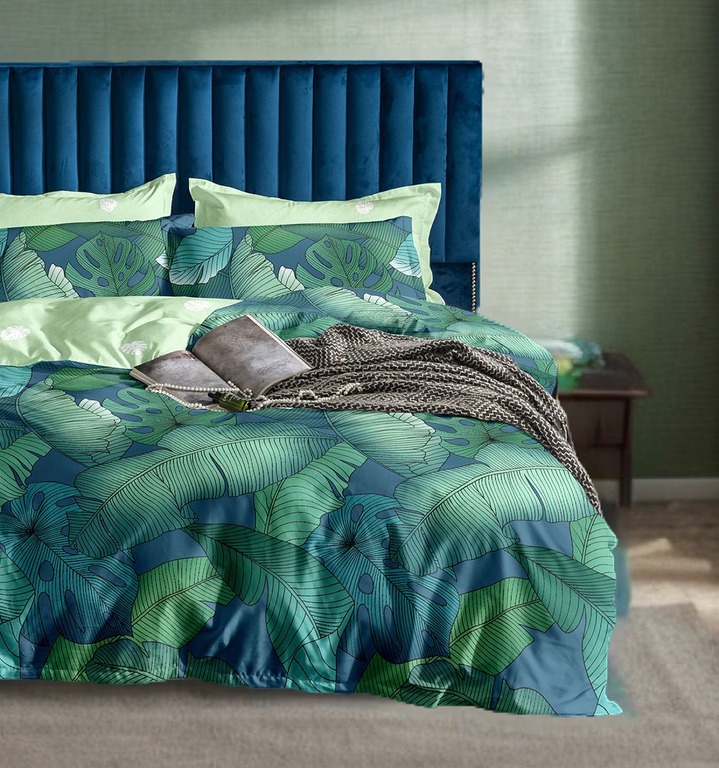 Kalena Leaves Quilt Cover Set – Queen