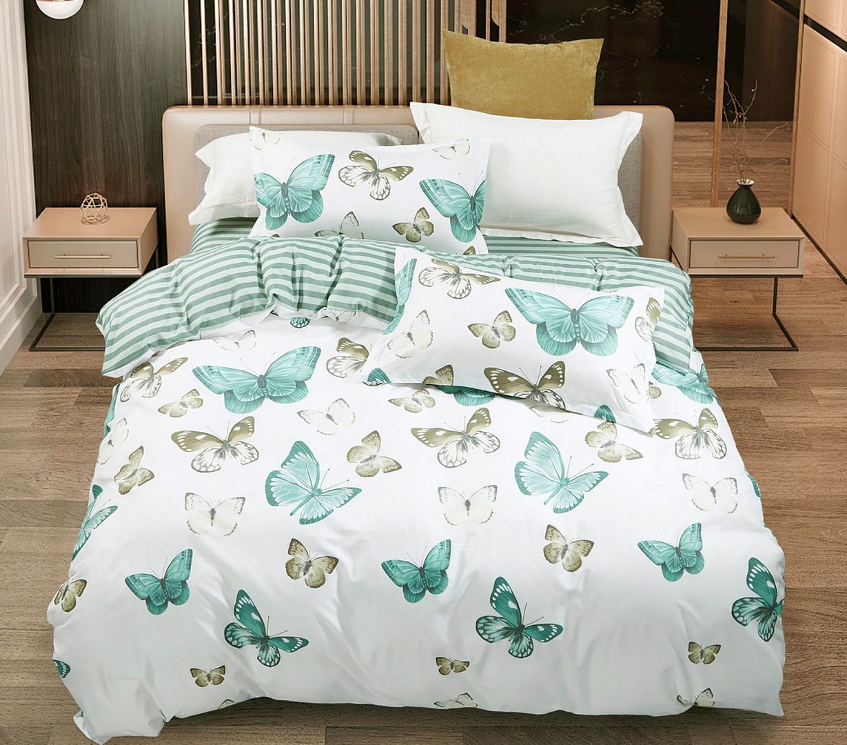Fleur Butterfly Quilt/Duvet Cover Set – Super King