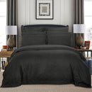 Rowan 1000TC Ultra Soft Striped Charcoal Duvet Quilt Cover Set – Queen