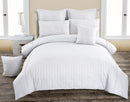 Seersucker White Duvet Quilt Cover Set – Queen