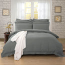 Cove 1000TC Tailored Quilt/Duvet Cover Set - Charcoal – Queen
