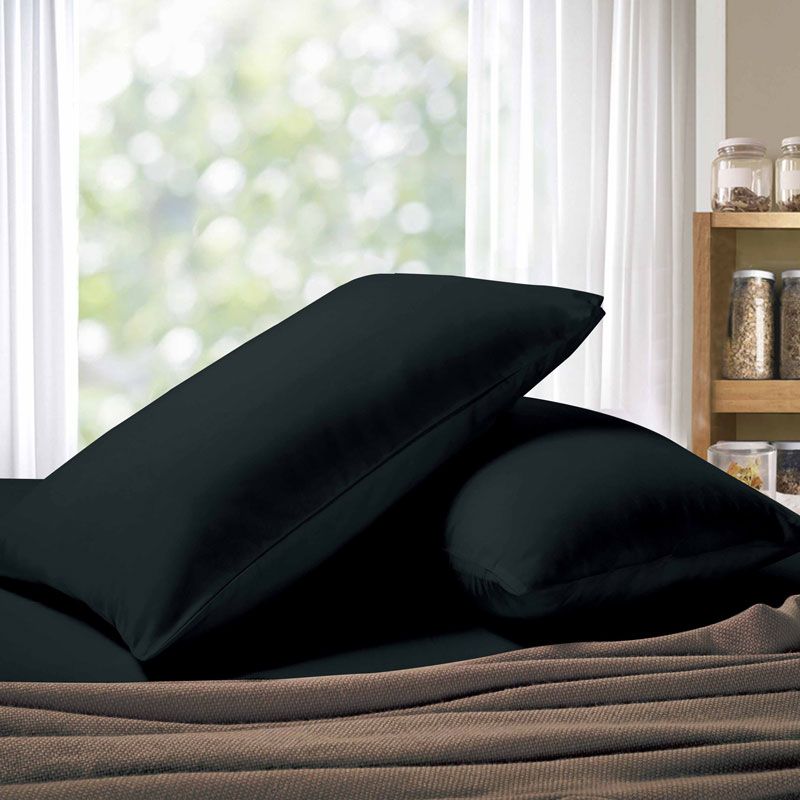 Linden Premium Pillowcases – Black – Queen
