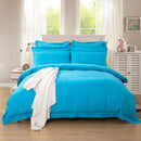 Rowan 1000TC Tailored Light Blue Duvet Quilt Cover Set – Single