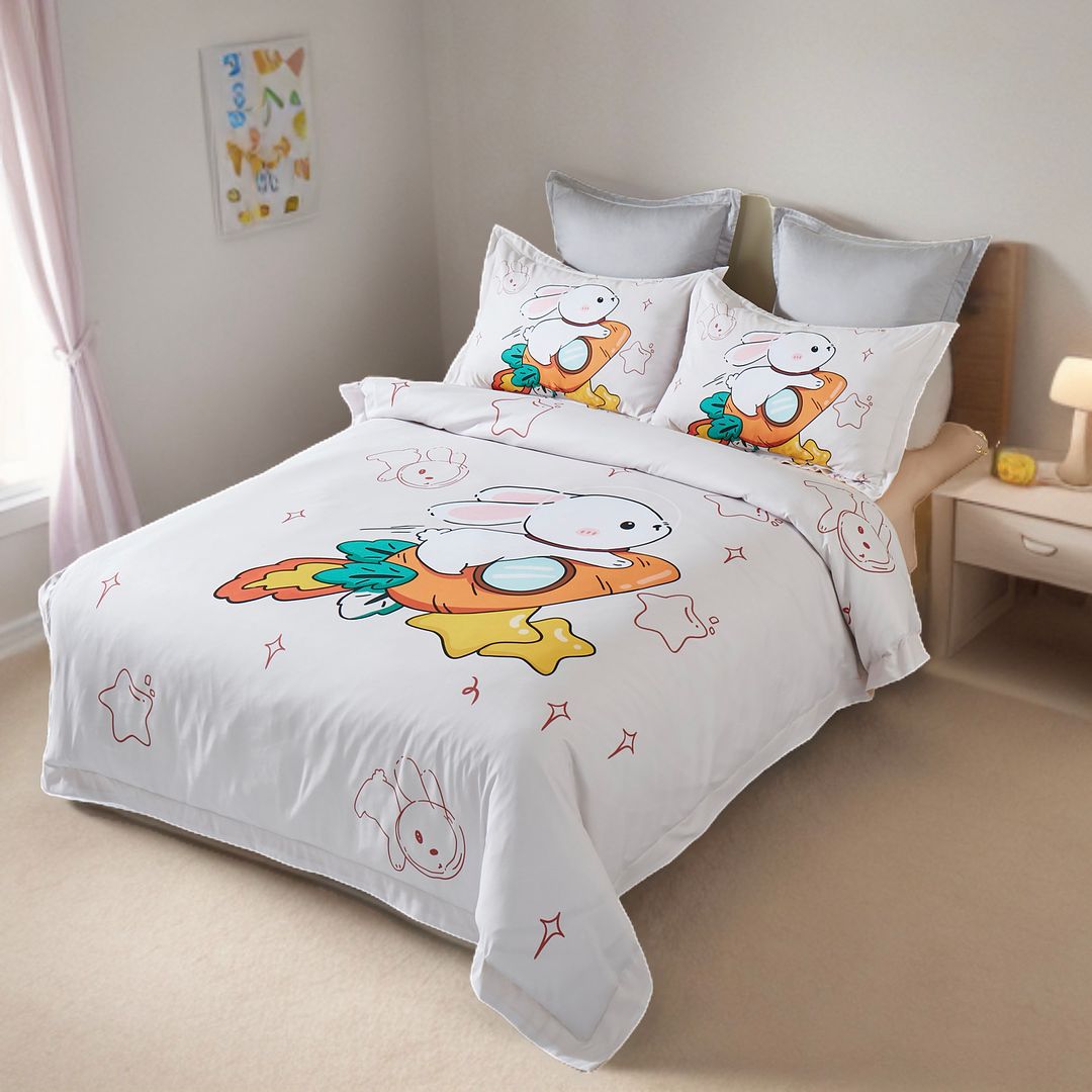 Bunny Kids Quilt Cover Set – Multi – Double