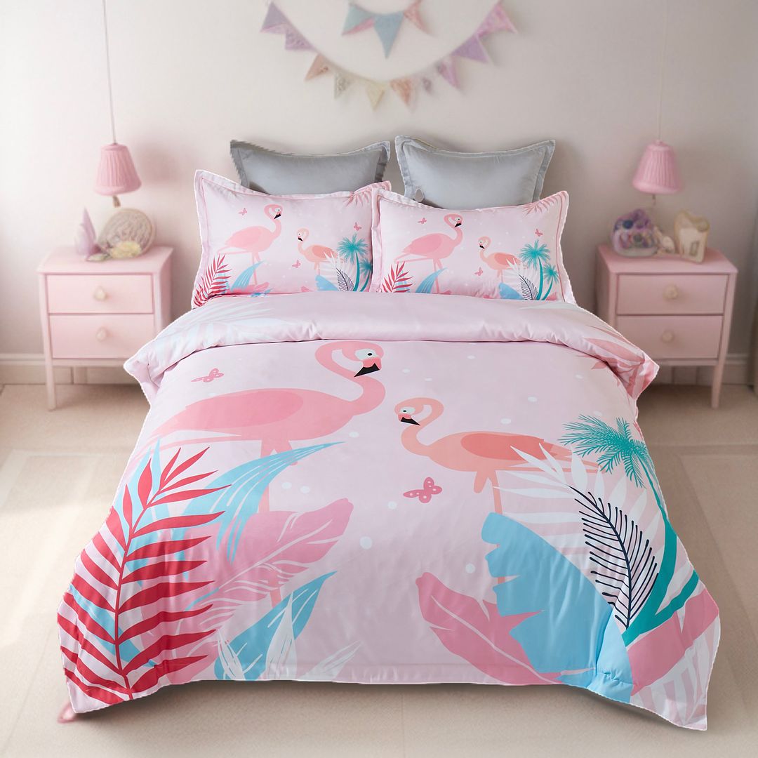 Flamingo Kids Quilt Cover Set – Double