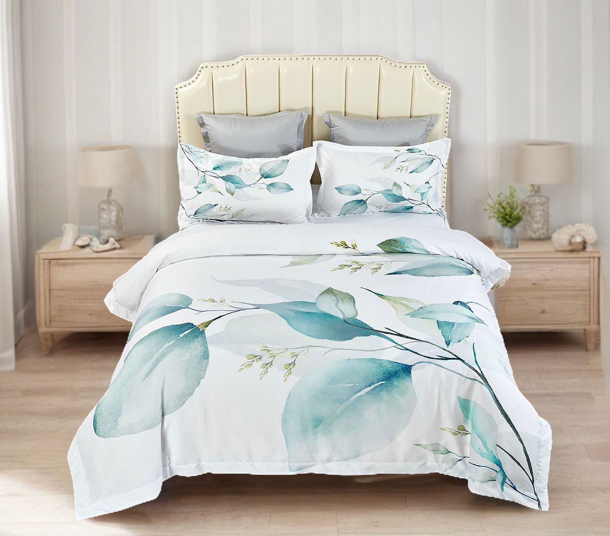 Angelis Leaves Quilt Cover Set – Queen