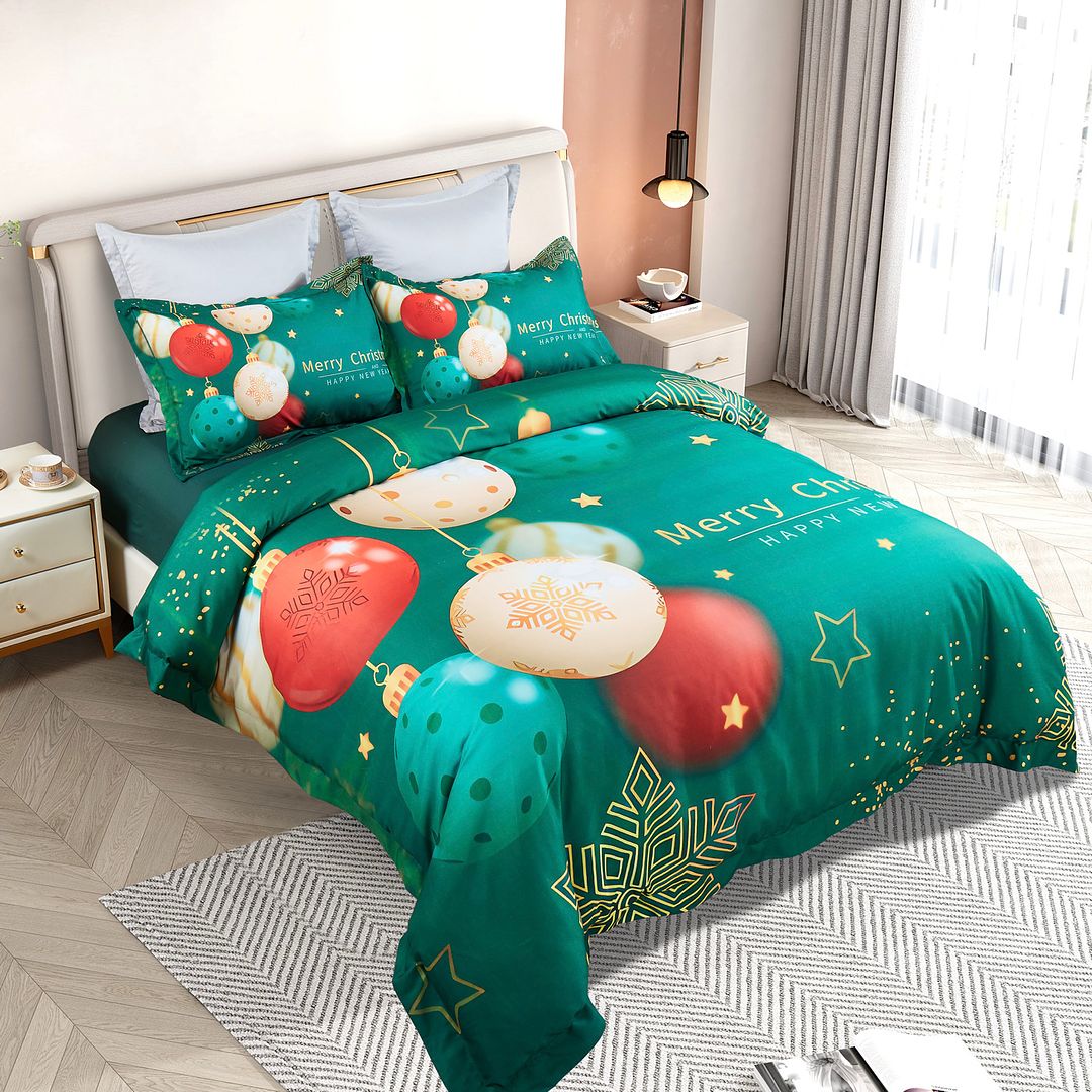Festive Christmas Quilt Cover Set – Multi – Queen