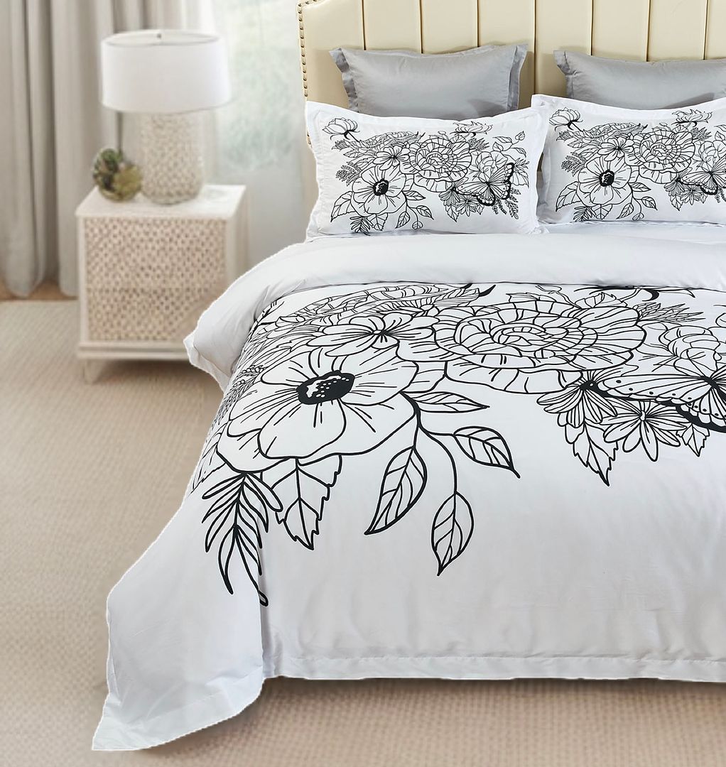 Viene Floral Duvet Quilt Cover Set – Queen