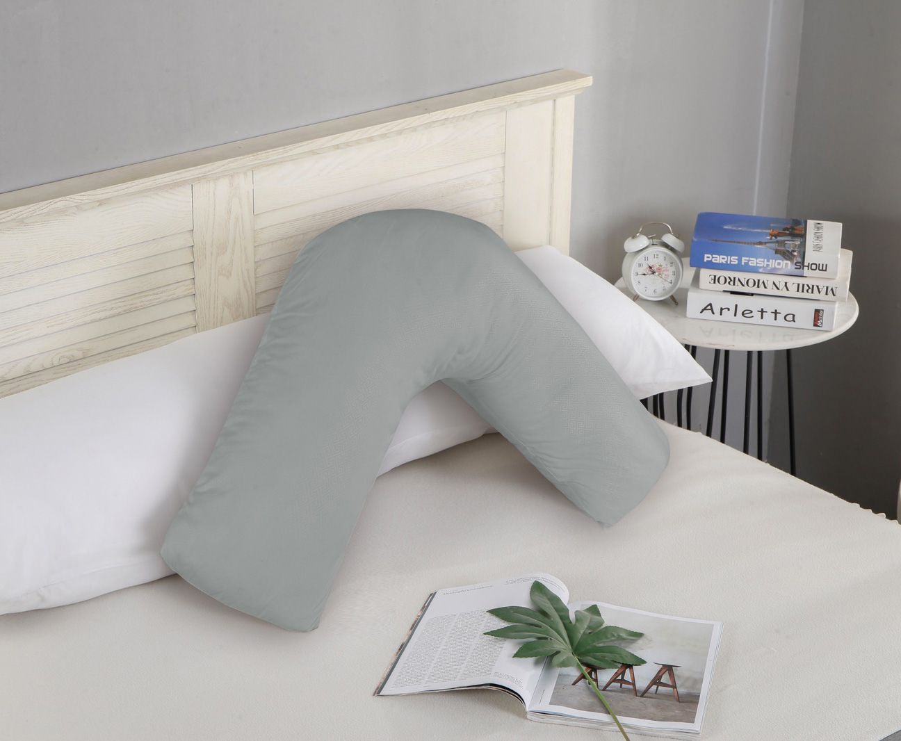 Linden 1000TC Premium Ultra Soft V SHAPE Pillowcase - Grey