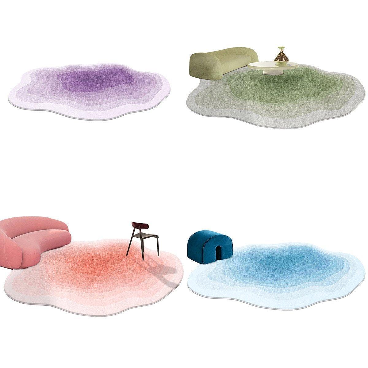 Cassia Shaped Cashmere Carpet – Pink – 80 x 120 cm