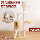 Cat Tree Scratching Post Gym House Condo Scratcher Furniture Tower - Grey - Black