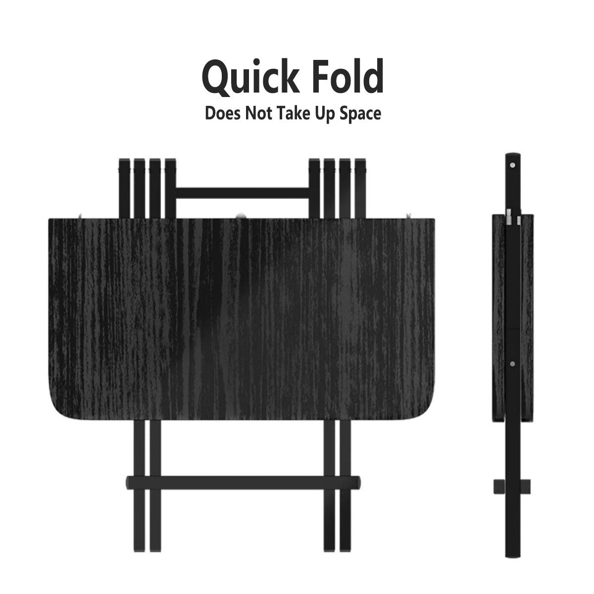 Compact Folding Dining Table – Brown / Wood – 60 x 60 cm