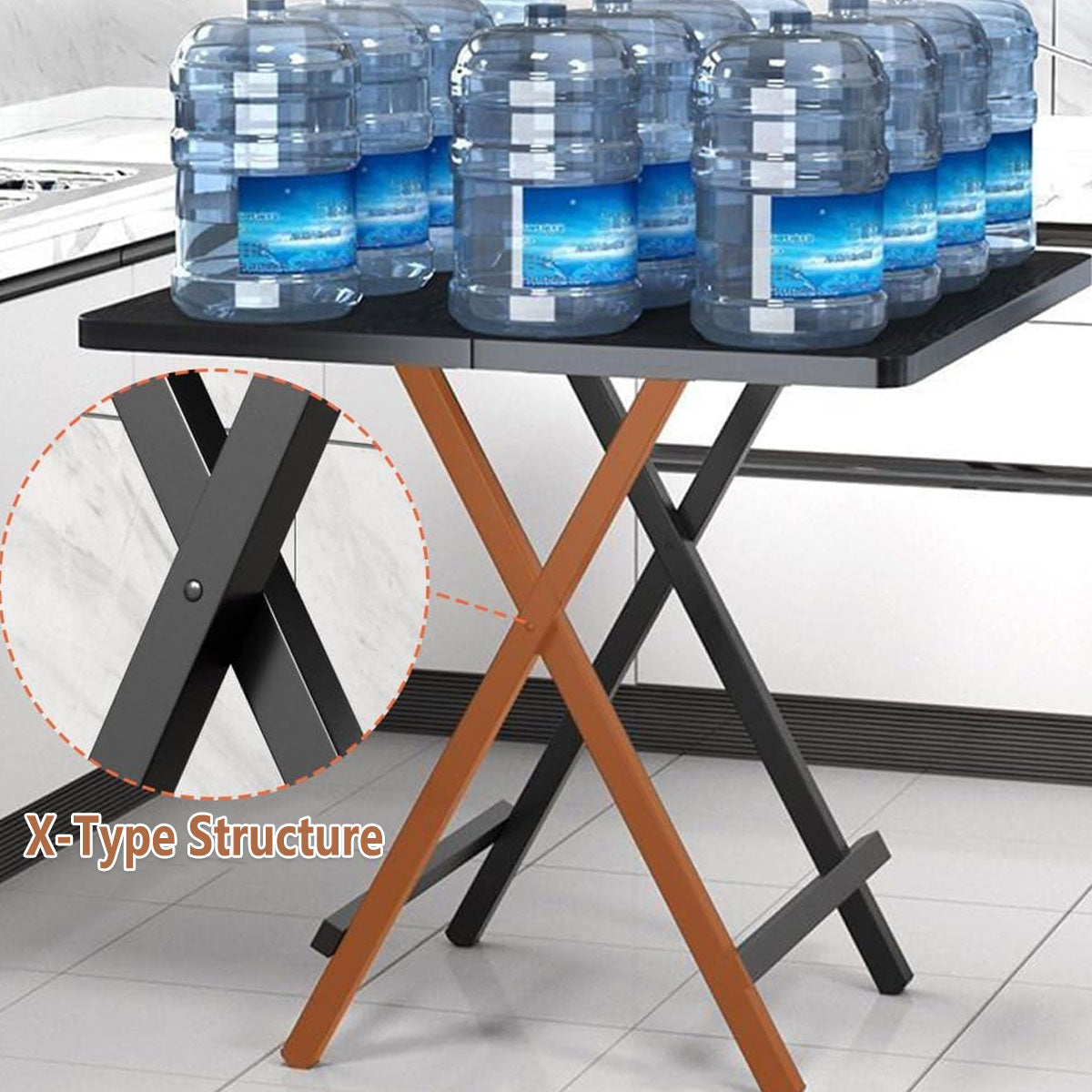 Compact Folding Dining Table – Brown / Wood – 60 x 60 cm