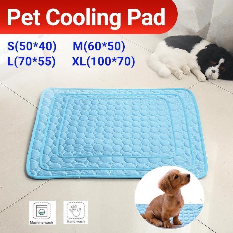 Pet Cool Gel Mat Dog Cat Bed Non - Toxic Breathable Summer Pad 5 Sizes Dog Pad - S(50*40cm)