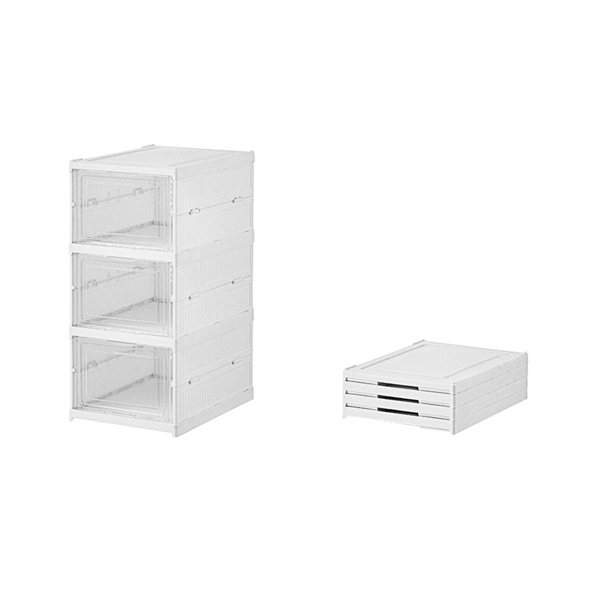 Clear Shoe Storage Boxes – Transparent – Set of 3