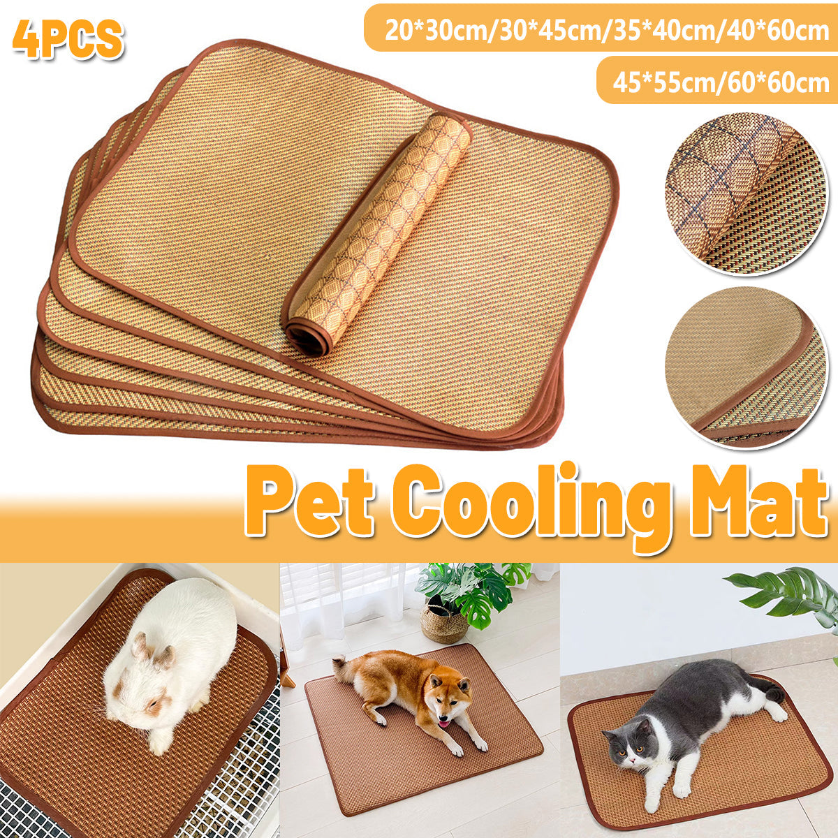 Pet Mat Kennel Cushion Dog Cat Bed Sleeping Pad Soft Washable for Crate Floor