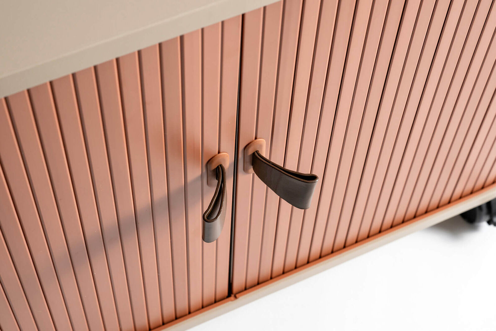 Orvella Mobile Roller Shutter Cabinet – Terracotta