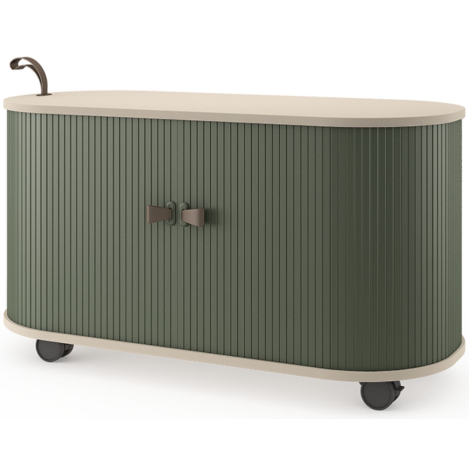 Orvella Mobile Roller Shutter Cabinet – Green