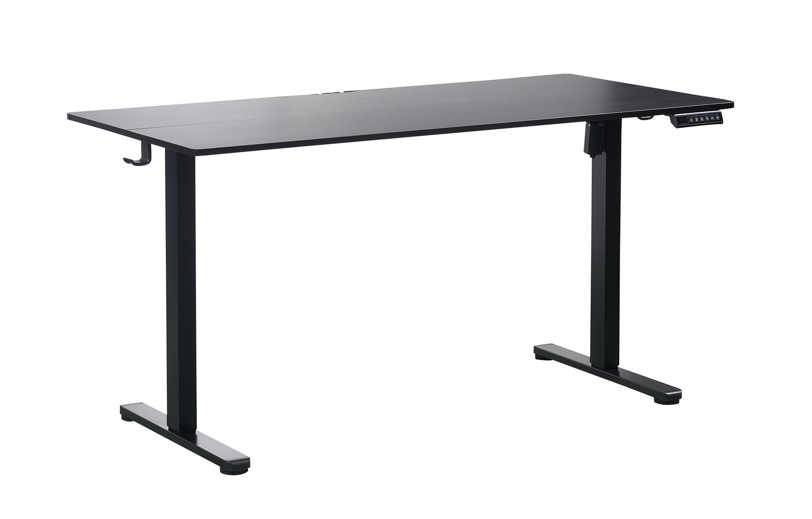 Zenith Kids Study Chair & Electric Standing Desk Set – Blue & Black – Medium