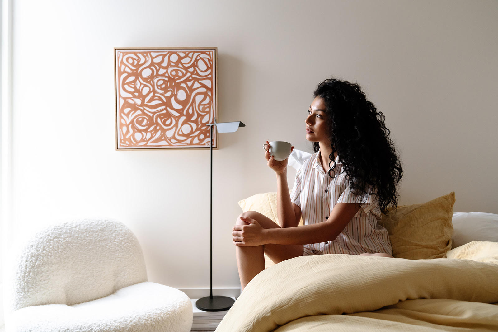 Serano Cotton Muslin Quilt Cover Set – Yellow – Queen