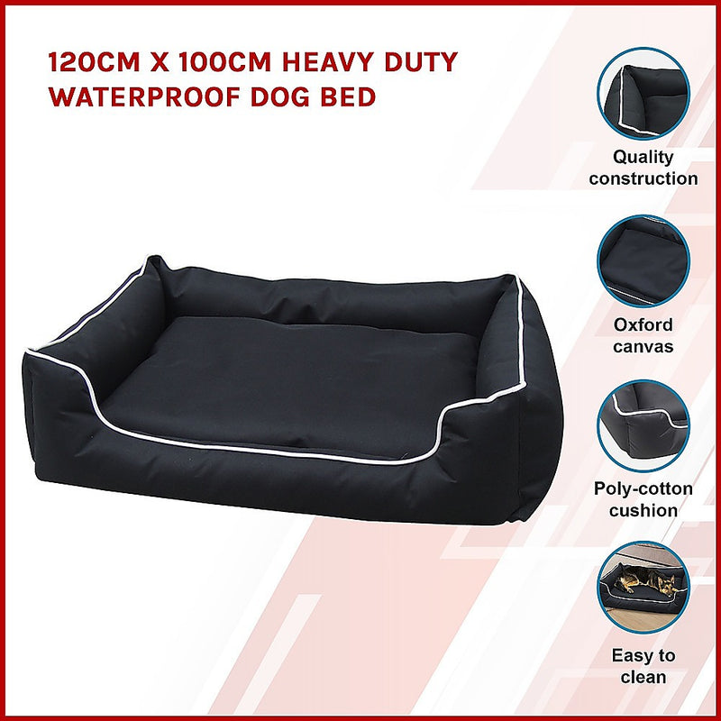 Heavy Duty Waterproof Dog Bed - 120cm x 100cm