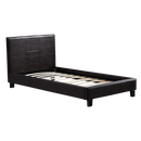 Rowan PU Leather Bed Frame Brown – Single