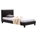 Hadley PU Leather Bed Frame – Brown – Single