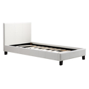 Rowan PU Leather Bed Frame White – Single