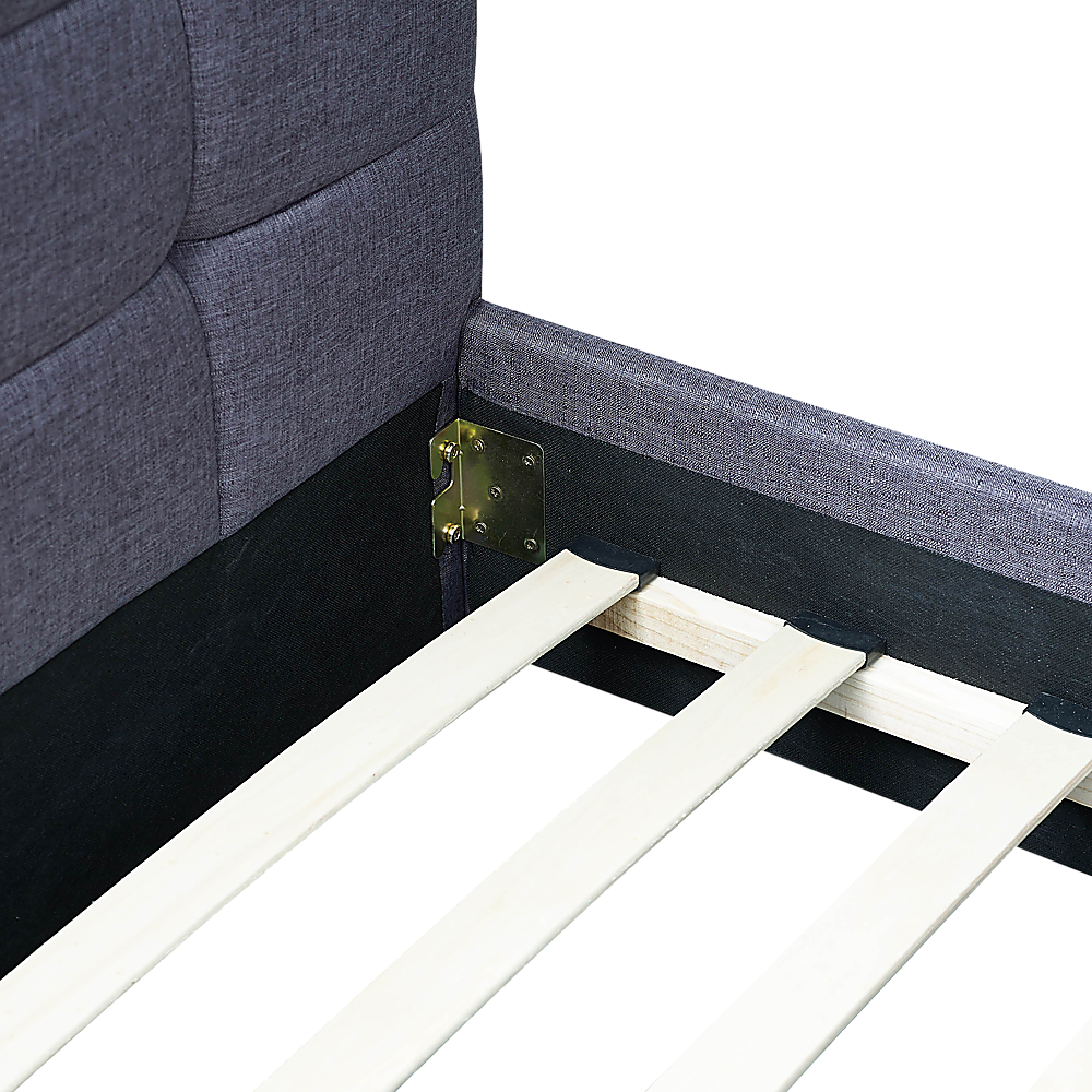 Alderon Linen Bed Frame – Grey – Double