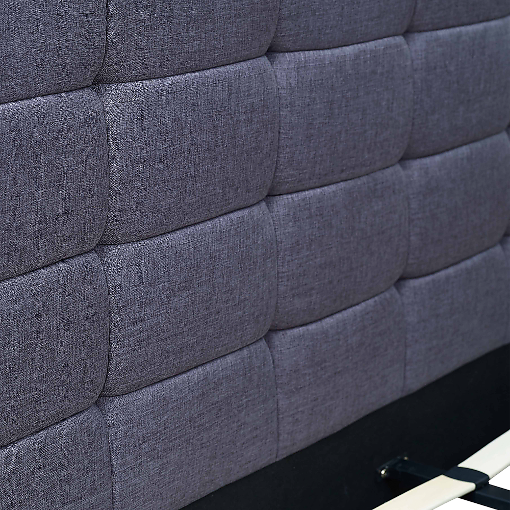 Alderon Linen Bed Frame – Grey – King