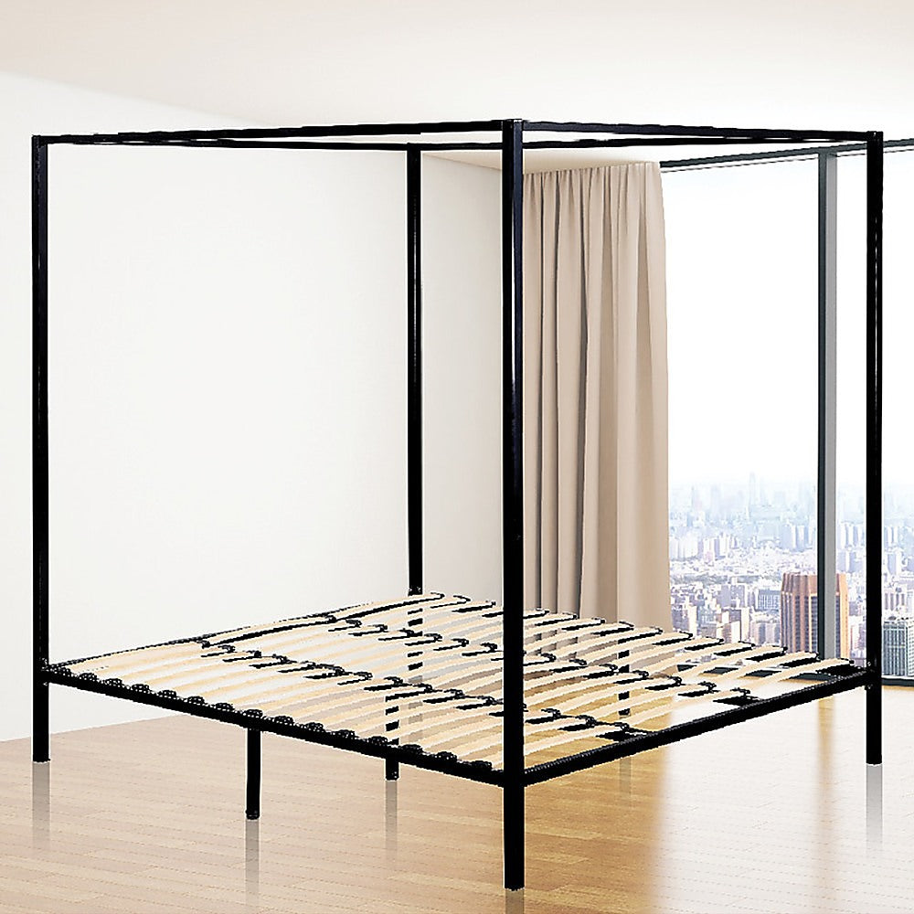 Rowan 4 Poster Bed Frame – Black – King