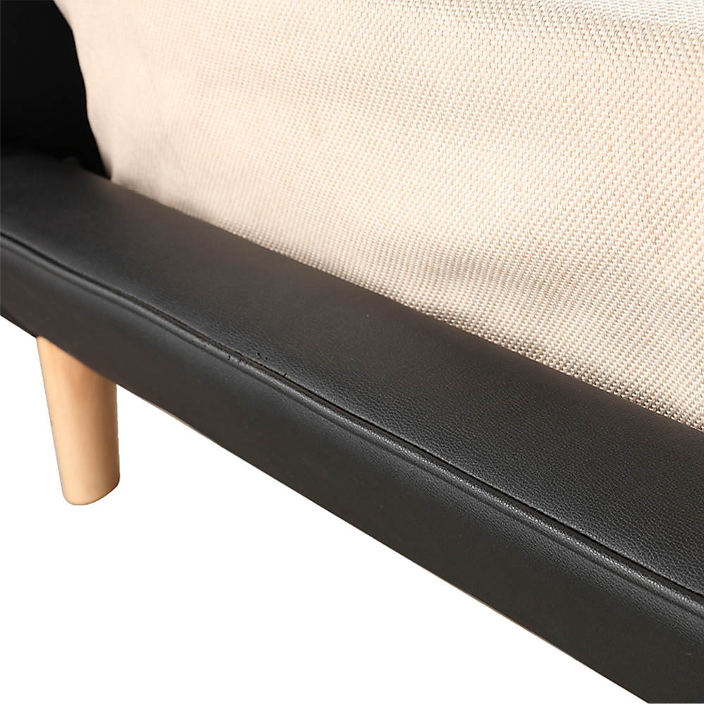 Linden PU Leather Deluxe Bed Frame – Black – King