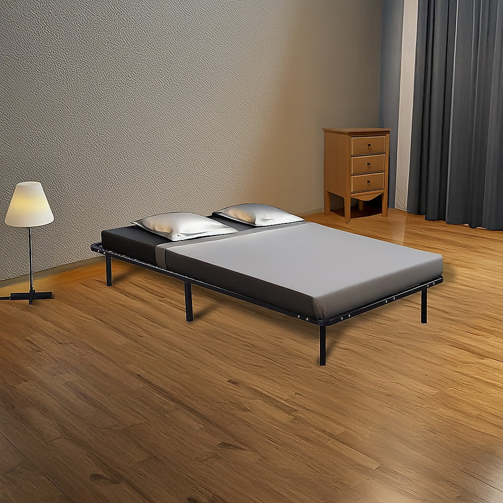 Linden Metal Bed Frame – Black – King Single