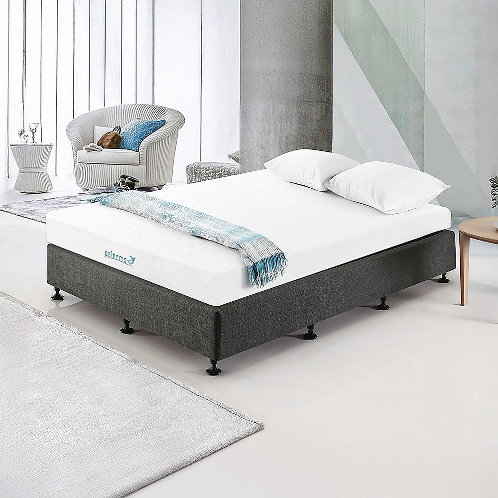 Palermo Queen Bed Base – Grey – Queen