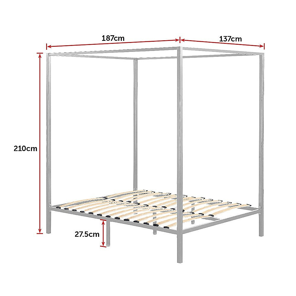 Haven 4 Poster Bed Frame – Beige – Double