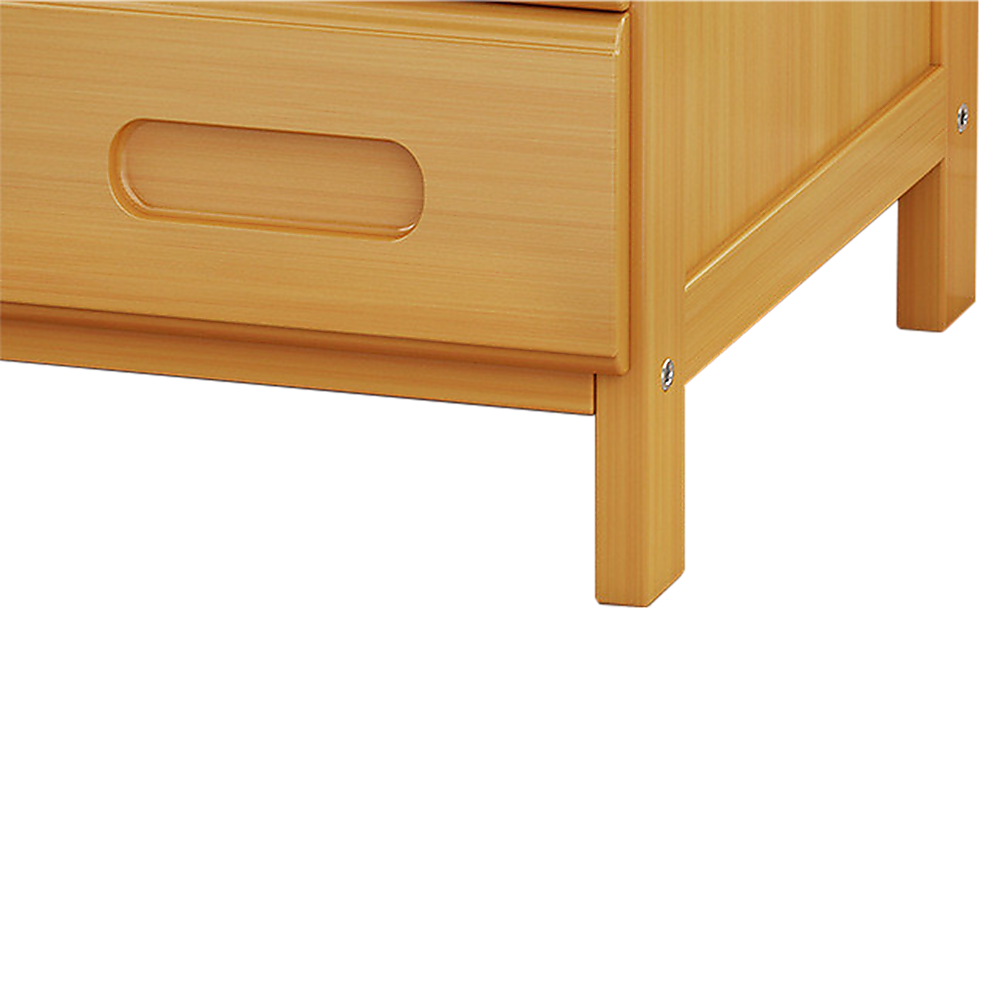 Tavira Bamboo Multi-Storage Bedside Table – Natural Wood – 40 cm