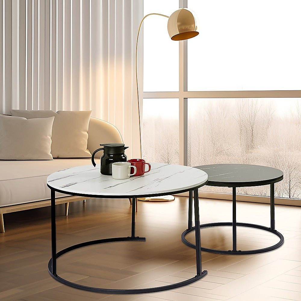 Atlas Nesting Coffee Tables – Multi – Set of 2