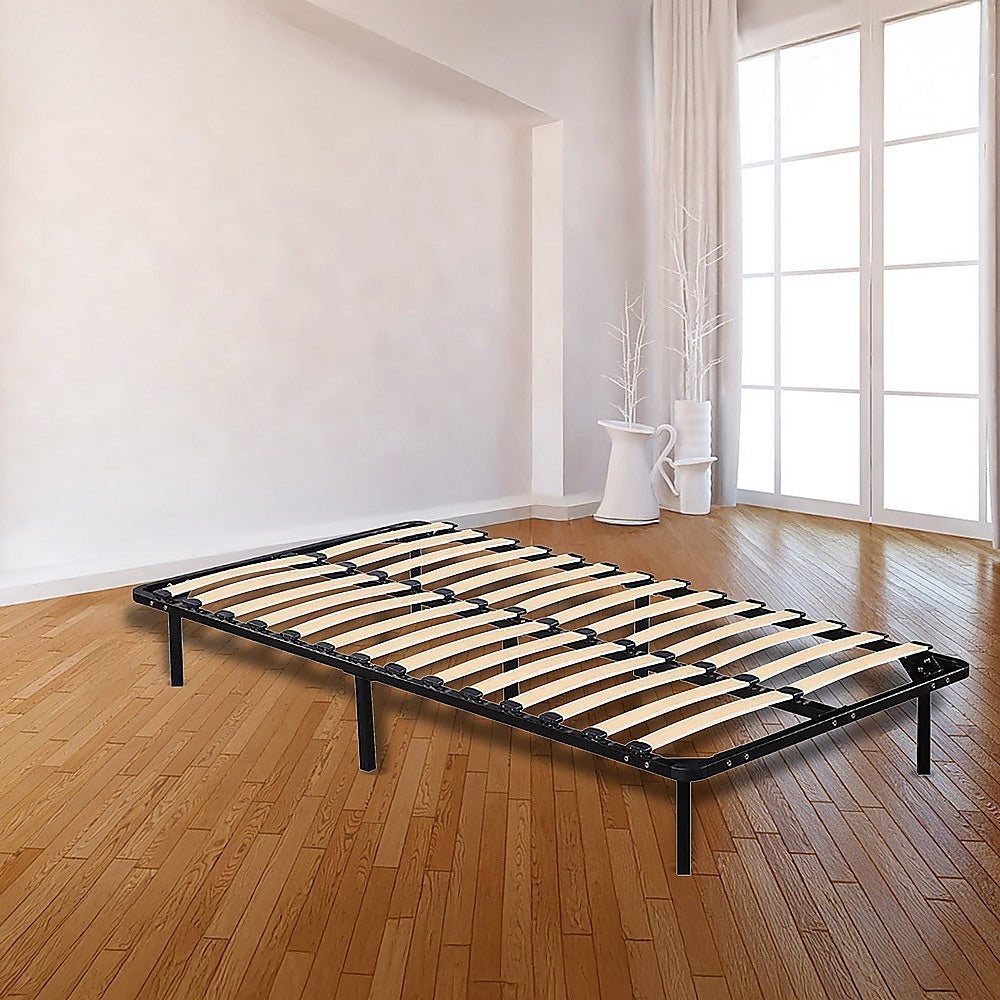 Atlas Metal Bed Frame – Black – King Single