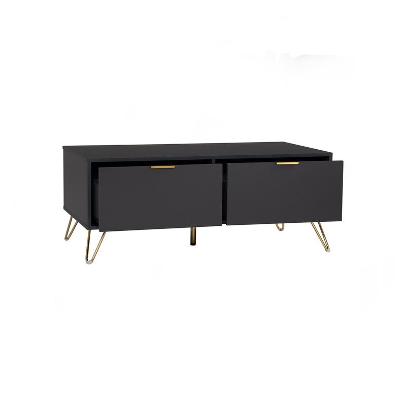 Volos Coffee Table – Black & Gold – 110cm