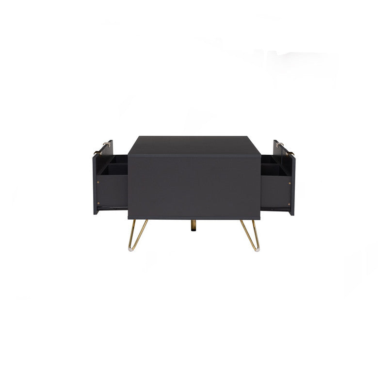 Volos Coffee Table – Black & Gold – 110cm