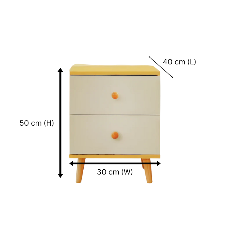 Camden 5-Drawer Chest with Bedside Table – White – 70 × 40 cm