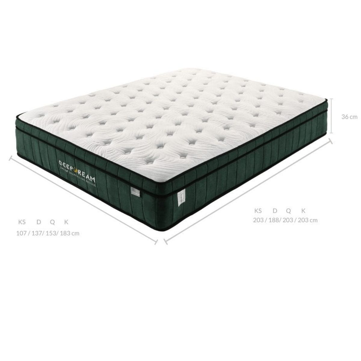 Serano Cool Gel Memory Foam Mattress – Green Tea – King Single