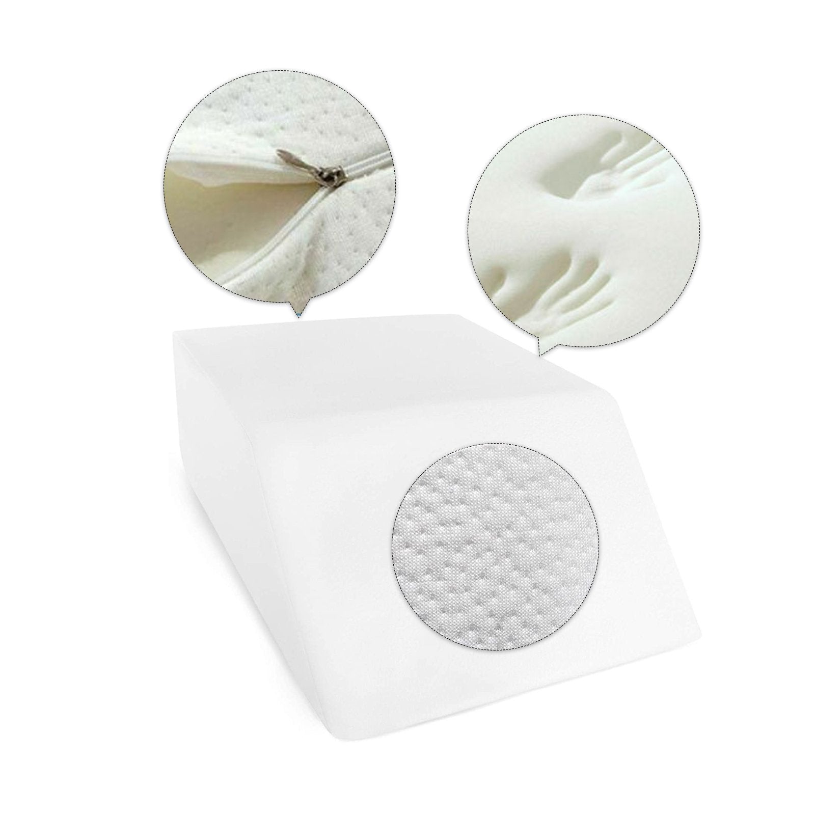 Alderon Memory Foam Leg Support Wedge Pillow – White – 22 cm