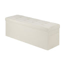 Harlow Foldable Storage Ottoman Bench – Beige